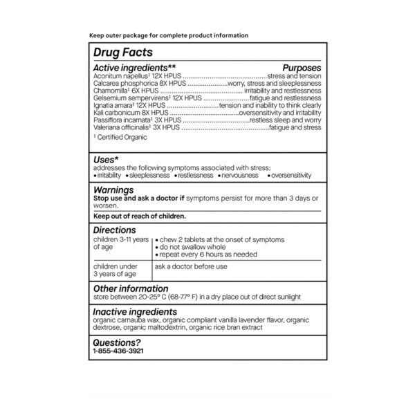Genexa Organic Kid's Calm Keeper 60 Tablets - Image 6