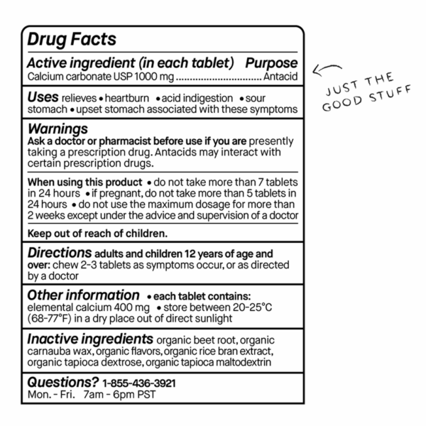 Genexa Antacid Maximum Strength 72 Tablets - Image 7
