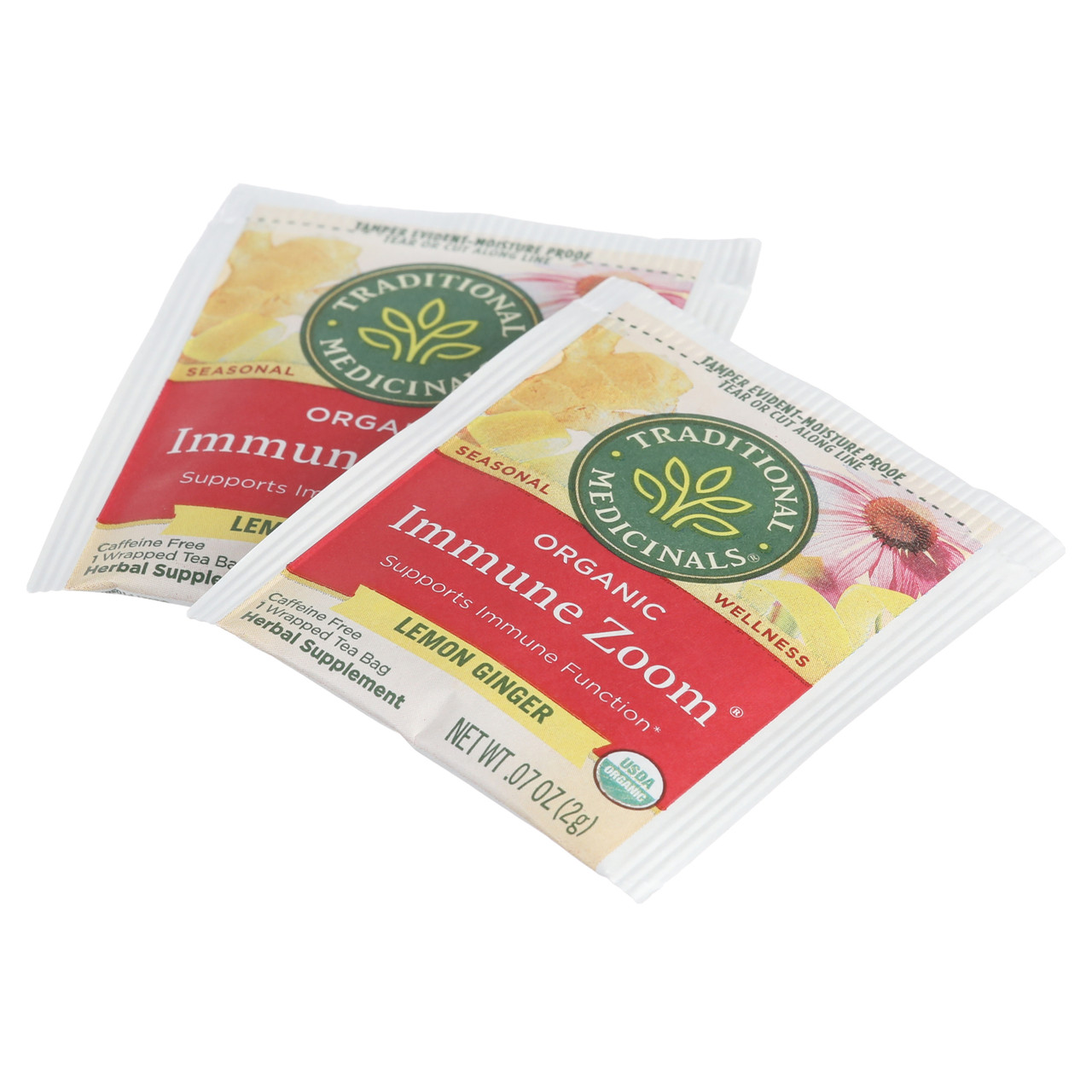 Organic Immune Zoom Caffeine Free Lemon Ginger Tea 16 Tea Bags (Pack of 6 Boxes) - Image 6