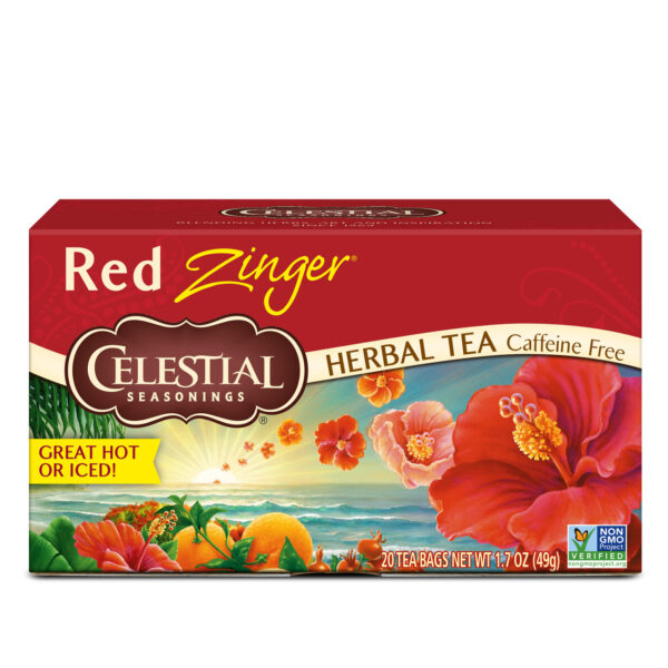 Celestial Seasonings Red Zinger Herbal Tea 20 Tea Bags (Pack of 6 Boxes)