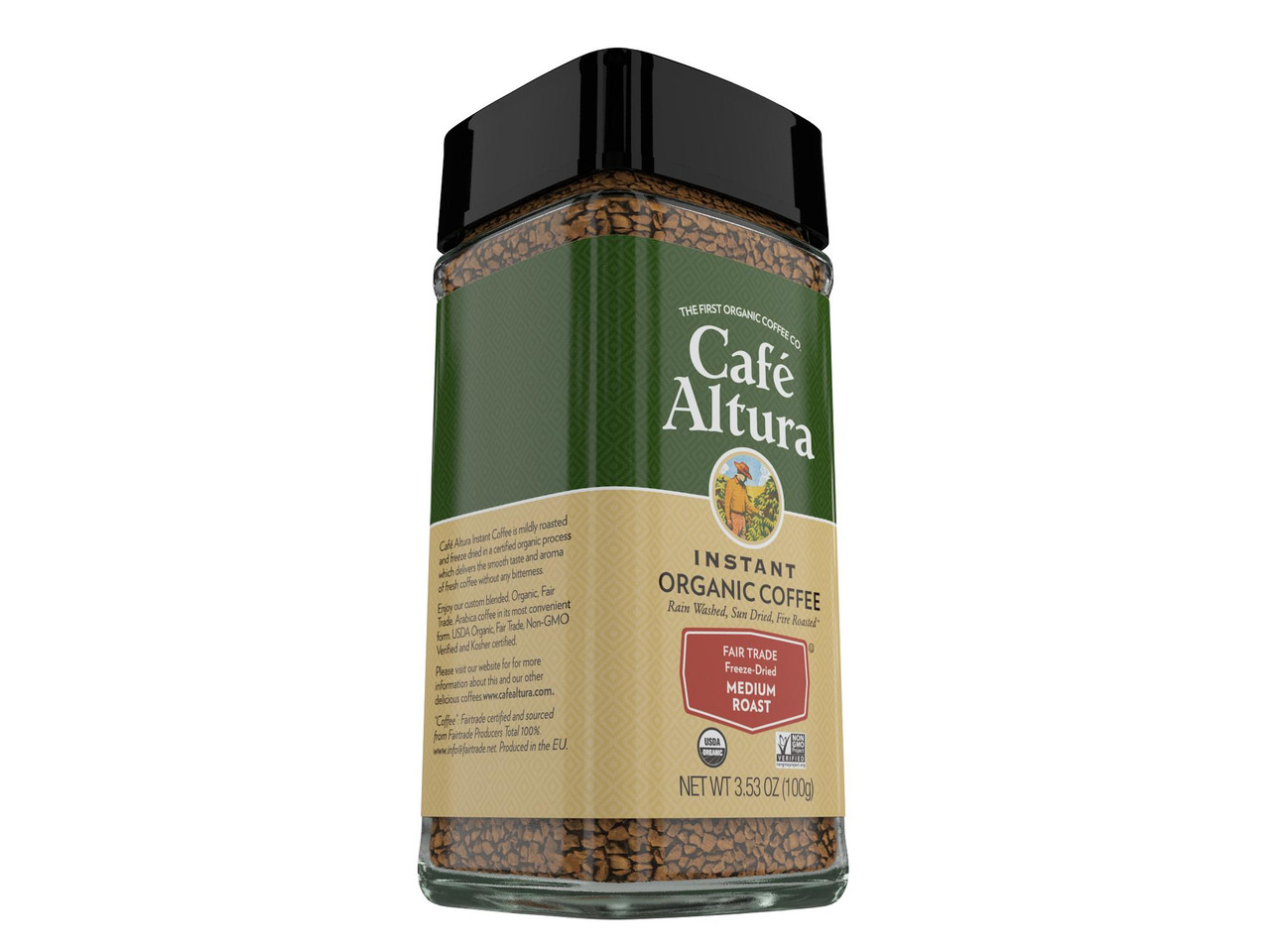 Cafe Altura Organic Medium Roast Instant Coffee 3.53 oz (Pack of 6) - Image 3