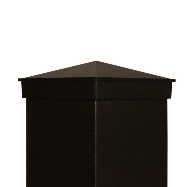 4x4 Post Cap │ Black Aluminum Pyramid - Image 2