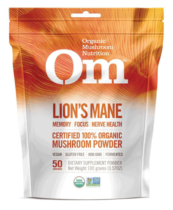 OM Organic Lion's Mane mushroom Powder 3.5 oz