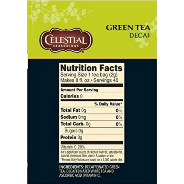 Celestial Seasonings Decaffeinated Green Tea (6x20 Bag) - Image 2
