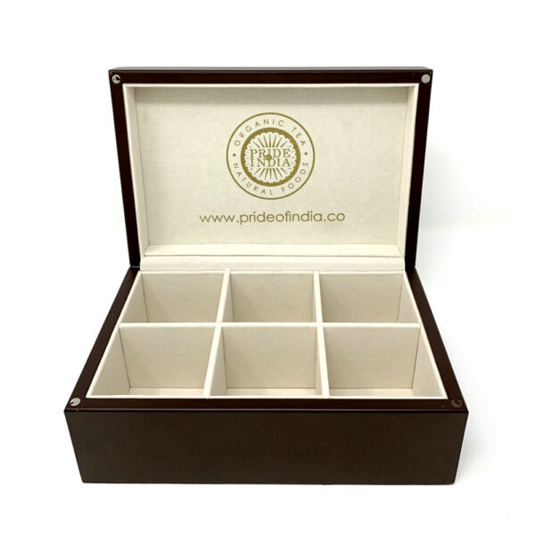 Natural Indian Tea Assortment Chest, 6 Types - 72 Tea Bags - Image 3