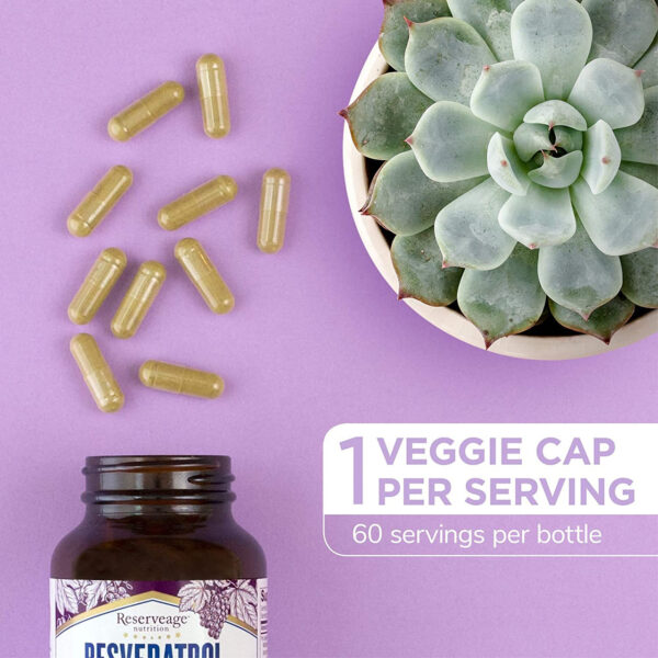 Reserveage Resveratrol 250 mg 60 Capsules - Image 7