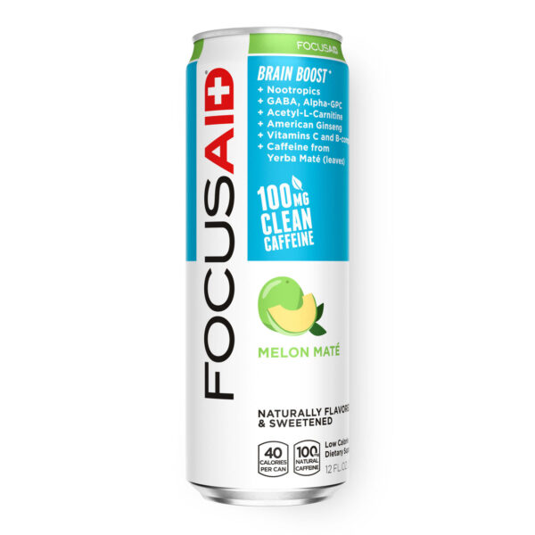 FocusAid Melon Mate Brain Boost Drink 12 oz (Pack of 12)