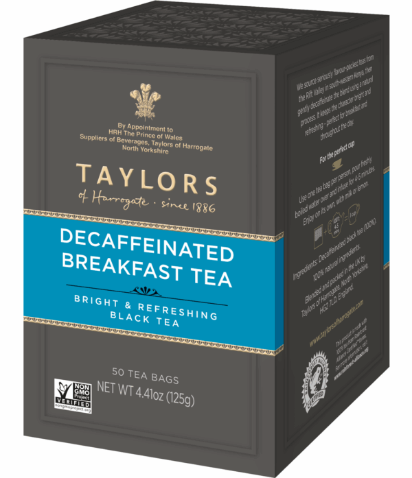 Taylors Of Harrogate Decaffeinated Breakfast Tea (6x50BG ) - Image 3