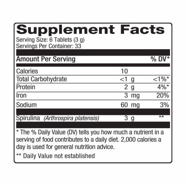 Nutrex Hawaii Spirulina Tabs 500 Mg (1x200 TAB) - Image 6
