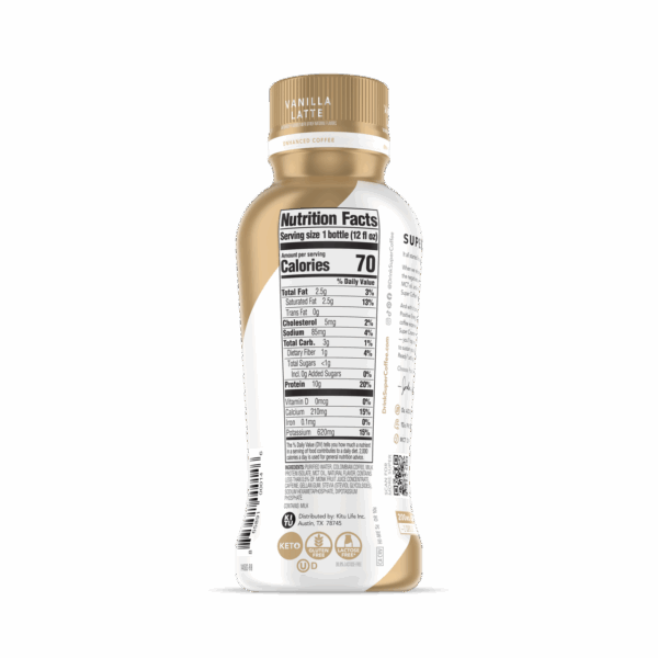Super Coffee Vanilla Latte 12 oz (Pack of 12) - Image 3