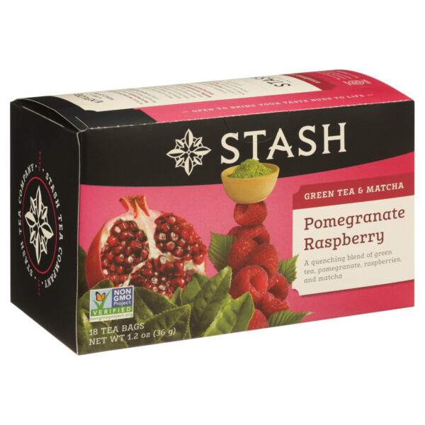 Stash Tea Pomegrante Raspberry With Matcha Tea (6x18 Bag) - Image 9