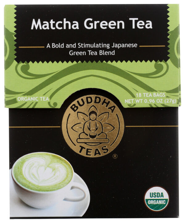 Buddha Teas Organic Matcha Green Tea 18 Tea Bags (Pack of 6 Boxes)