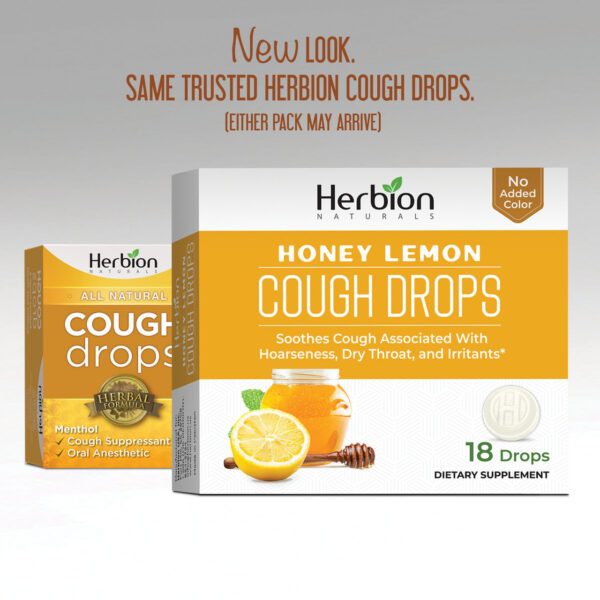 Herbion Naturals Honey Lemon Cough Drops 18 Drops - Image 2