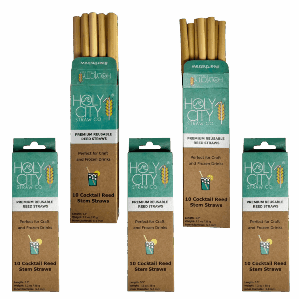 5.5" Jumbo Reed Straws | 10ct. | 5 Pack Bundle - Image 5