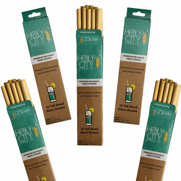 7.9" Jumbo Reed Straws | 10CT. | - 5 Pack Bundle - Image 4