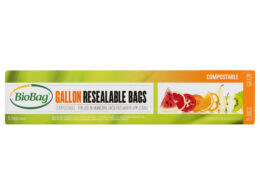 Biobag Gallon Resealable Bags 15 Bags (Pack of 12 Boxes)