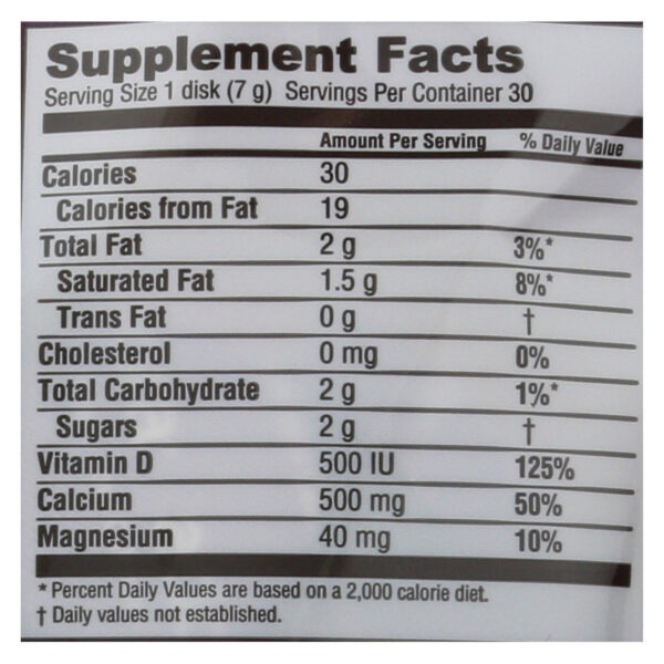 Adora Dark Chocolate Calcium Supplement 30 Chocolate Disks - Image 3