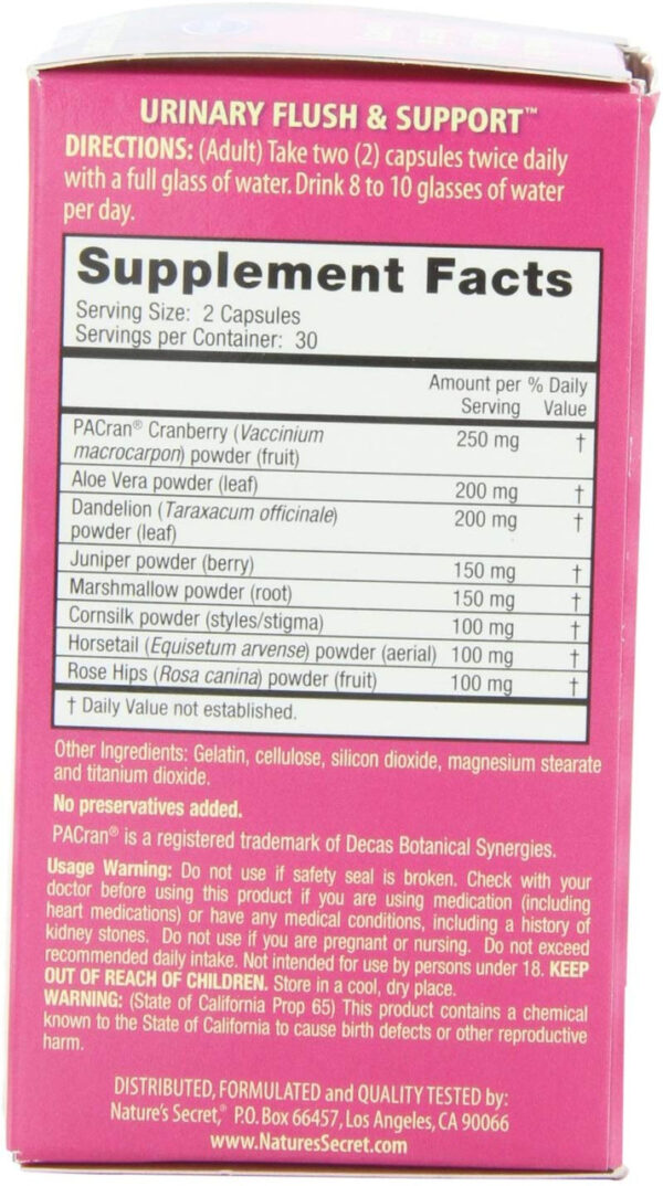 Nature's Secret Urinary Cleanse & Flush (1x60 CAP) - Image 3