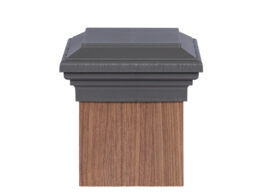 6x6 Post Cap │ Gray Flat Top