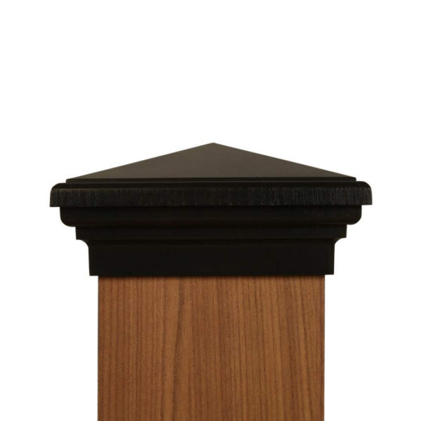 6x6 Post Cap │ Black Pyramid Top
