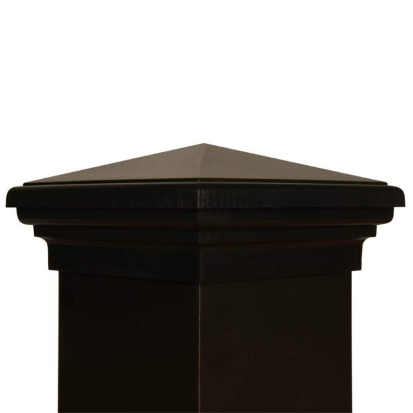 6x6 Post Cap │ Black Pyramid Top - Image 3