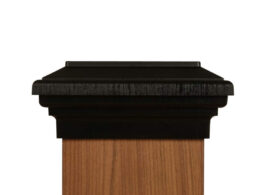 6x6 Post Cap │ Black Flat Top