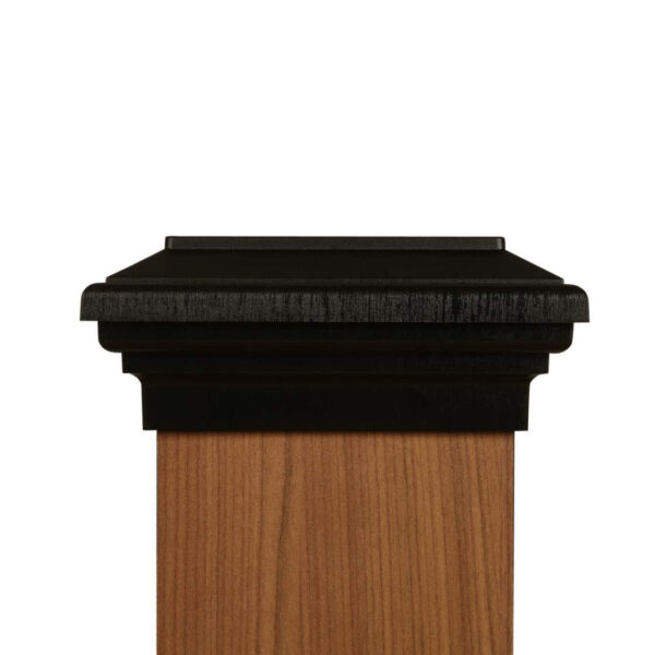 6x6 Post Cap │ Black Flat Top