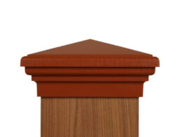 6x6 Post Cap │ Cedar Color Pyramid Top