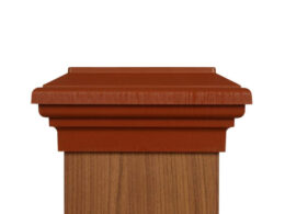 6x6 Post Cap  │ Cedar Color Flat Top