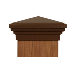 6x6 Post Cap │ Brown Pyramid Top