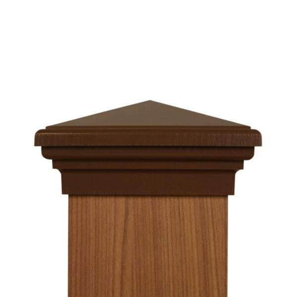 6x6 Post Cap │ Brown Pyramid Top