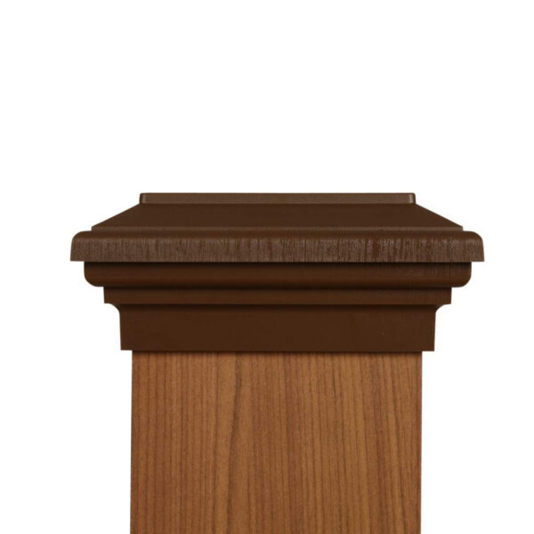 6x6 Post Cap │ Brown Flat Top