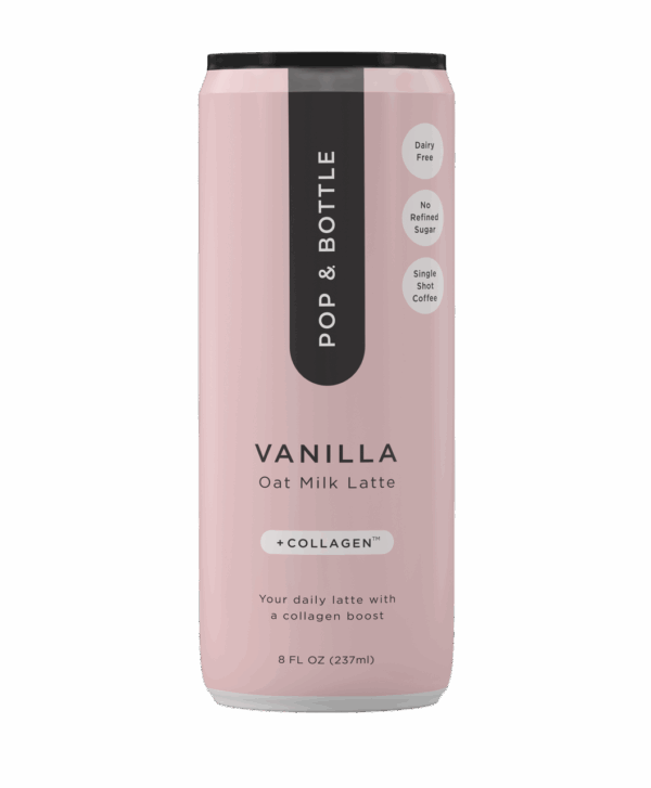 Pop & Bottle Vanilla Oatmilk Latte 8 oz (Pack of 12)