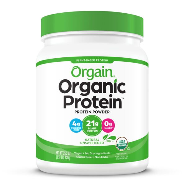 Orgain Organic Unsweetened Plant Protein Powder 1.59 lb