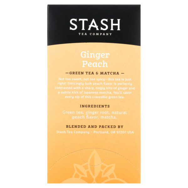 Stash Tea Ginger Peach Green Tea (6x18 Bag) - Image 6