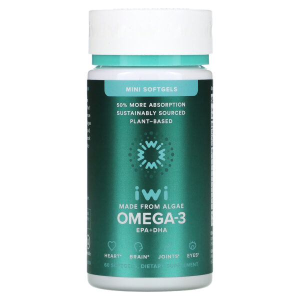 IWI Algae Omega-3 EPA + DHA 60 Softgels - Image 3