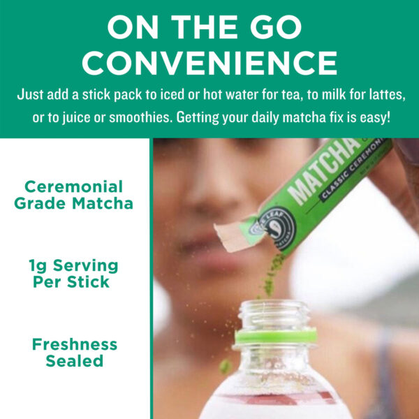 Jade Leaf Organic Ceremonial Grade Matcha 7 Single Serve Packets (Pack of 8 Boxes) - Image 3