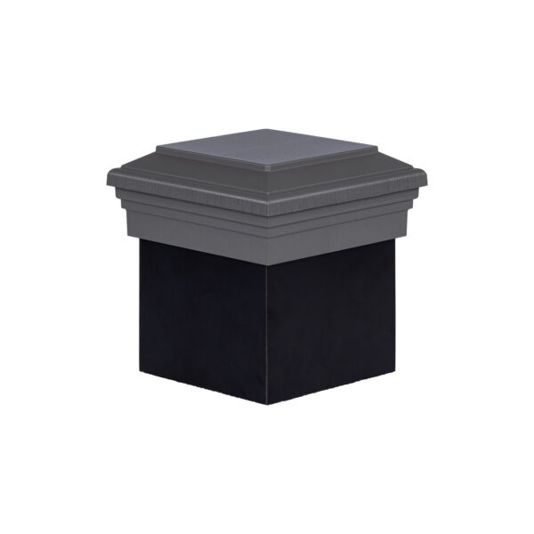 6x6 Post Cap │ Gray Flat Top - Image 2