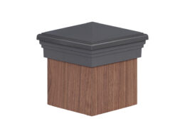 6x6 Post Cap |  Gray Pyramid Top