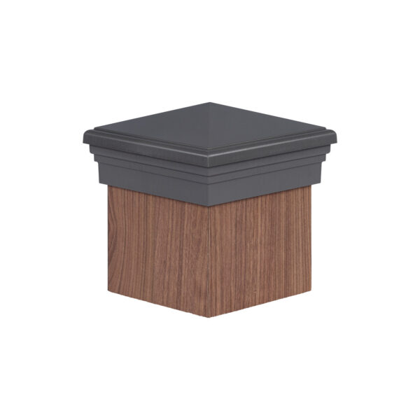 6x6 Post Cap |  Gray Pyramid Top