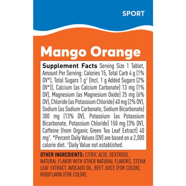 Nuun Active Hydration Energy: Hydrating Electrolyte Tablets, Mango Orange (8X10 Ct) - Image 7