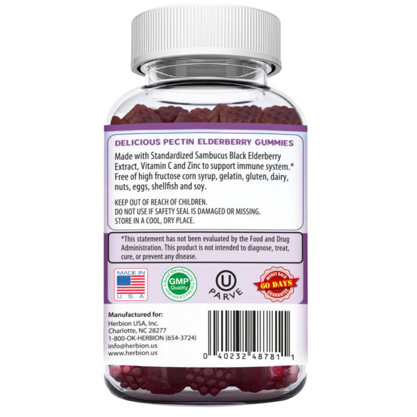 Herbion Naturals Elderberry Gummies 60 Gummies - Image 3
