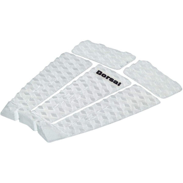 DORSAL Five 5 Piece EVA Surfboard Deck Traction Pads with Kicker Tail for Stomp Skimboards, Surf Boards, Fish Board, Funboard Black/White - Image 3