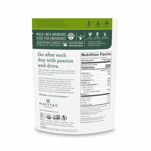 Navitas Naturals Organic Raw Maca Powder (12x8 OZ) - Image 2