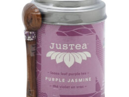 Justea Purple Jasmine Loose Leaf Tea 3.2 oz (Pack of 6 Tins)