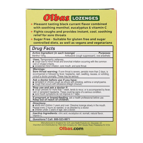 Olbas Lozenge Black Current (1x24 LOz) - Image 2