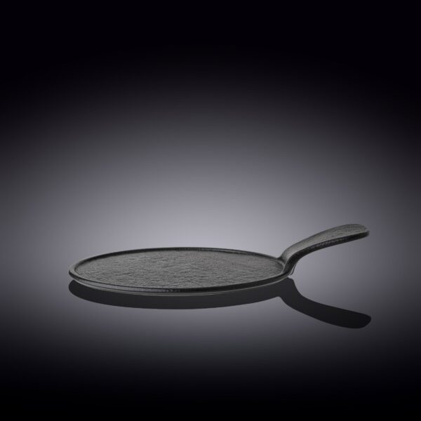 Black Porcelain Slate look Round Serving Dish With Handle 12" inch X 8.5" inch | - Image 2
