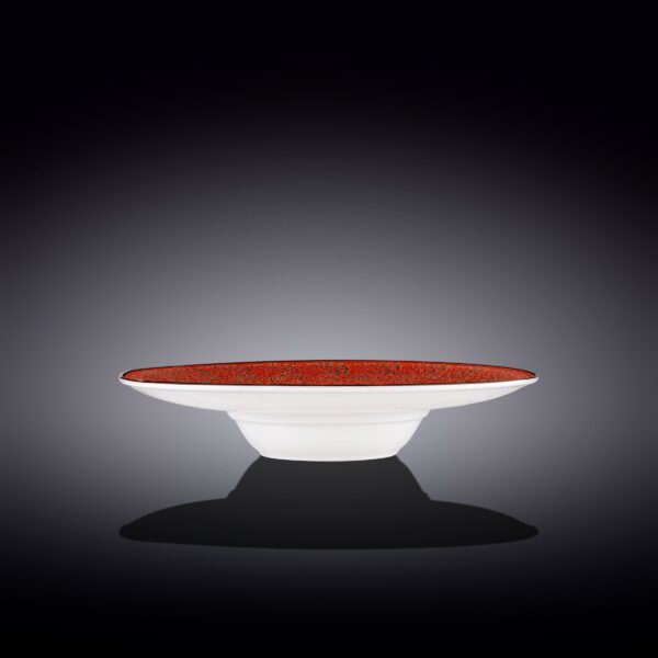 Red Porcelain Deep Soup or Salad Plate 10.5" inch | 8 Fl Oz | - Image 2