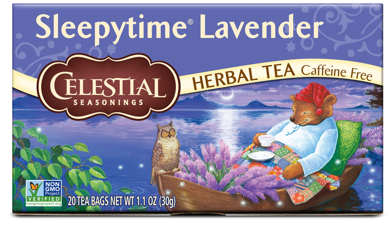 Celestial Seasonings Sleepytime Lavender Herbal Tea 20 Tea Bags (Pack of 6 Boxes)
