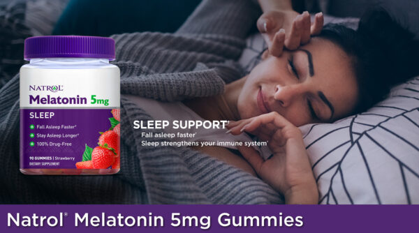 Natrol Melatonin Sleep 5 mg Strawberry Gummies 90 Gummies - Image 10